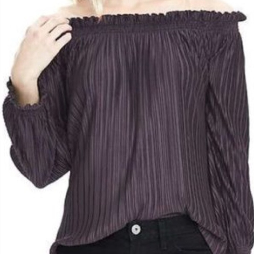 Banana Republic Pleated Off Shoulder Blouse Size L
